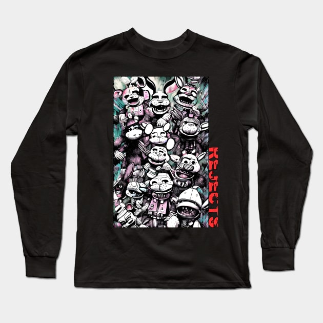 FNAF Rejects - Group Shot Long Sleeve T-Shirt by The Daisy Tee Co.